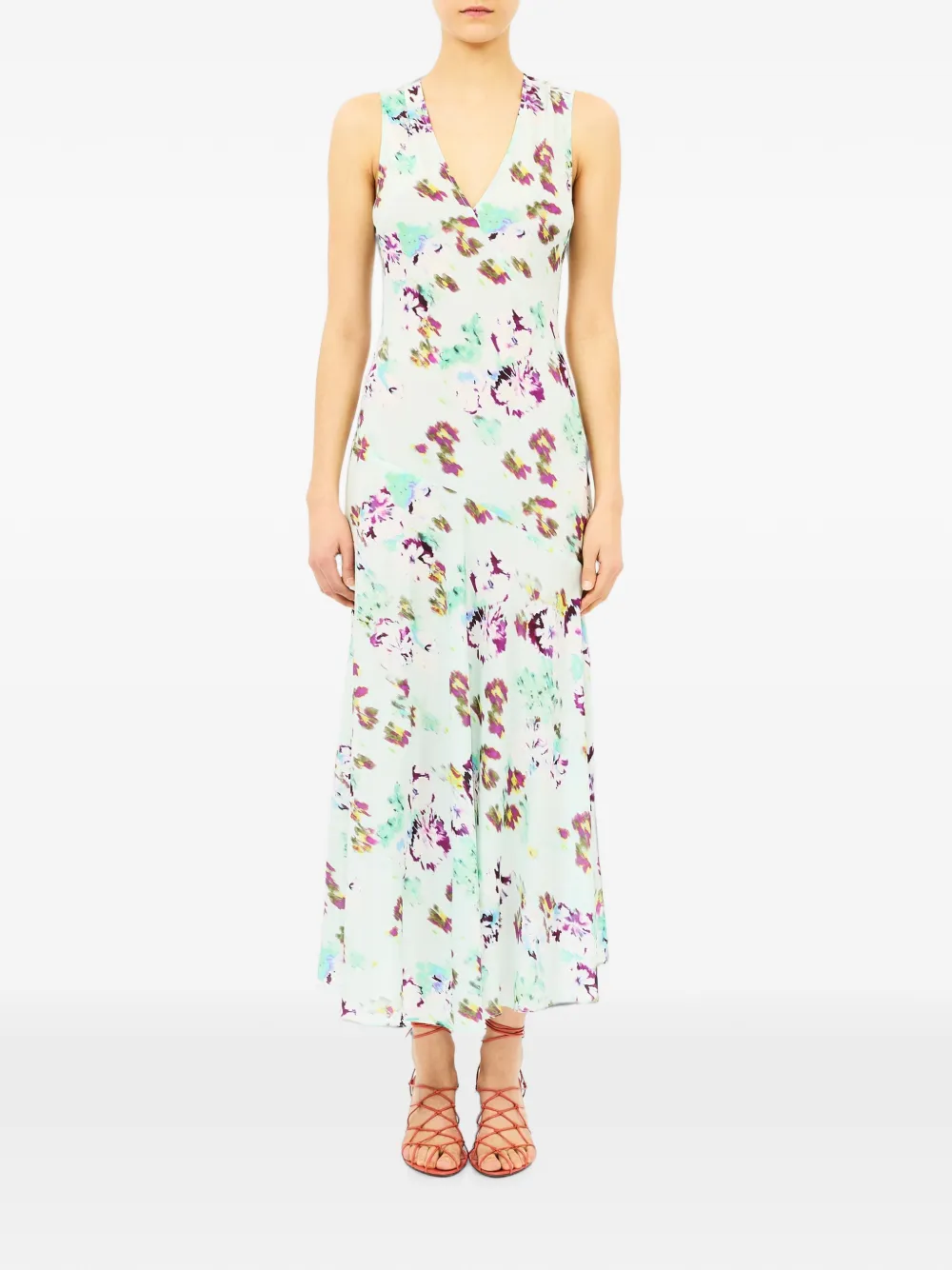 Ulla Johnson Elowen floral-print midi dress - Verde
