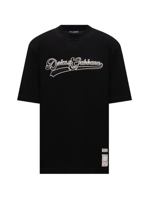 Dolce & Gabbana logo-embroidered patch-detail T-shirt
