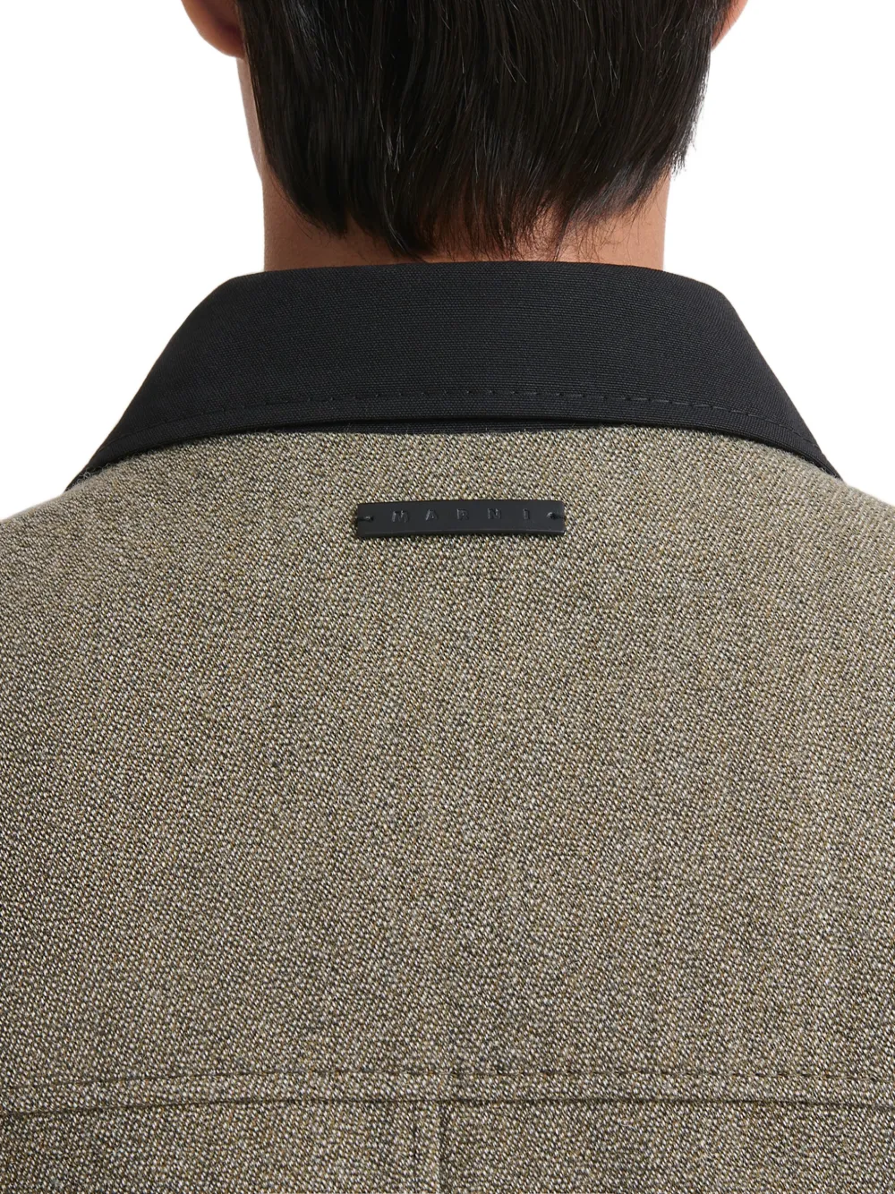 Marni Tupe tweed jas met sculpturale kraag Grijs
