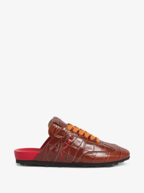 Marni crown croc-effect leather Softy Soccer slip-on sneakers