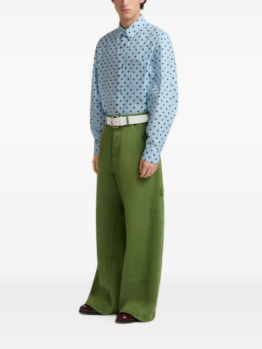 Marni Carpenter broek met borduurwerk Groen