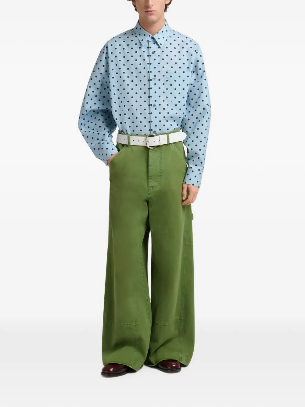 Marni Carpenter broek met borduurwerk Groen