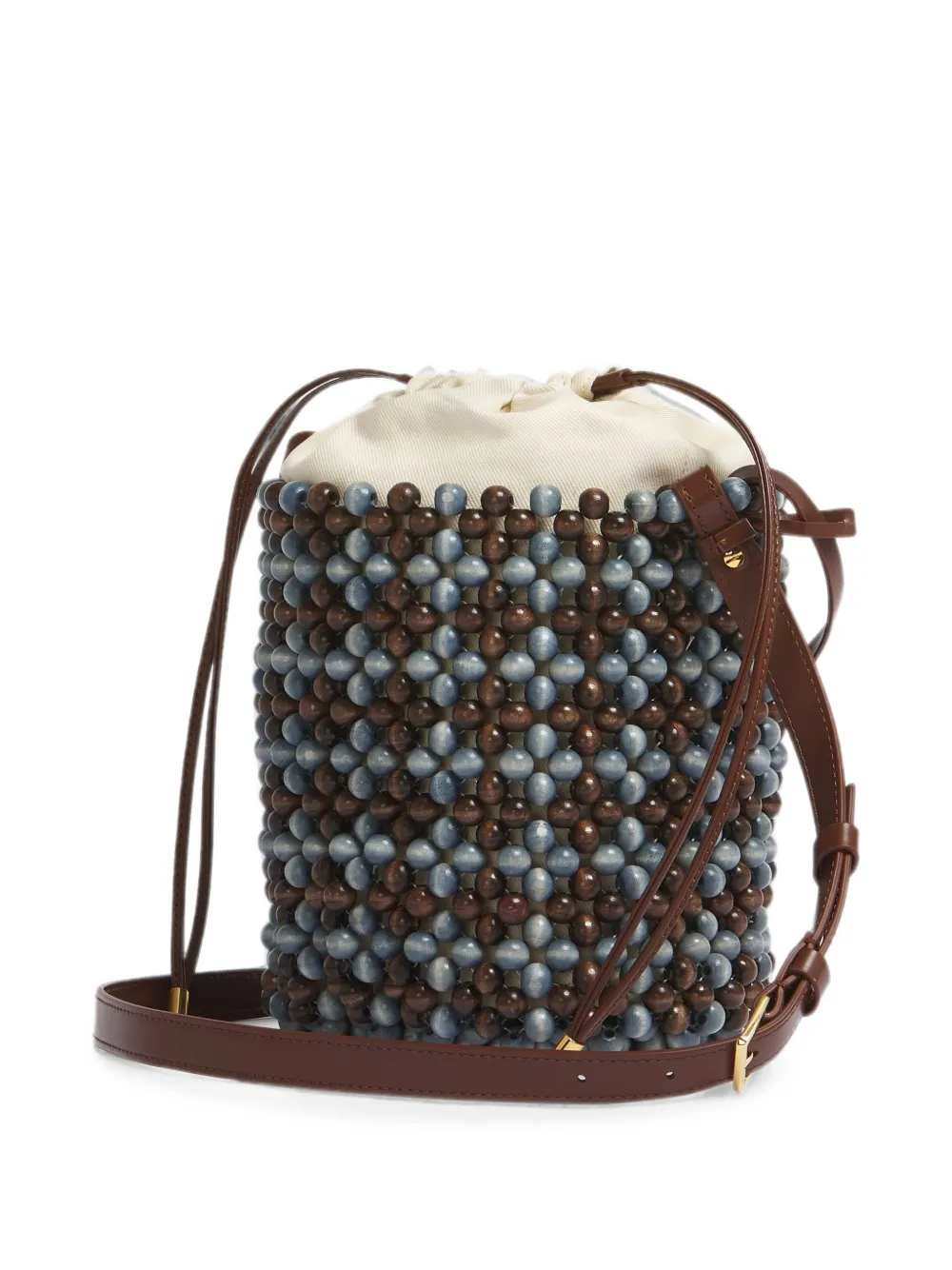 Marni Lila en groene kralen tas Blauw