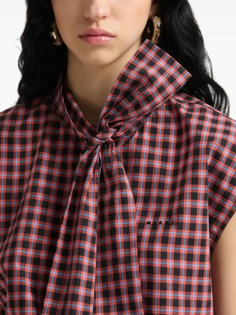 Marni Geruite blouse Roze