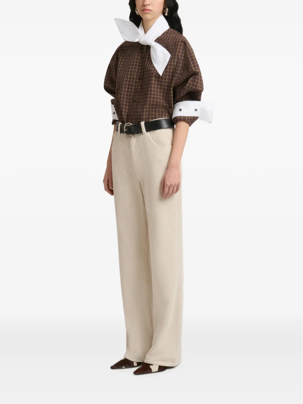 Marni Flared broek Beige