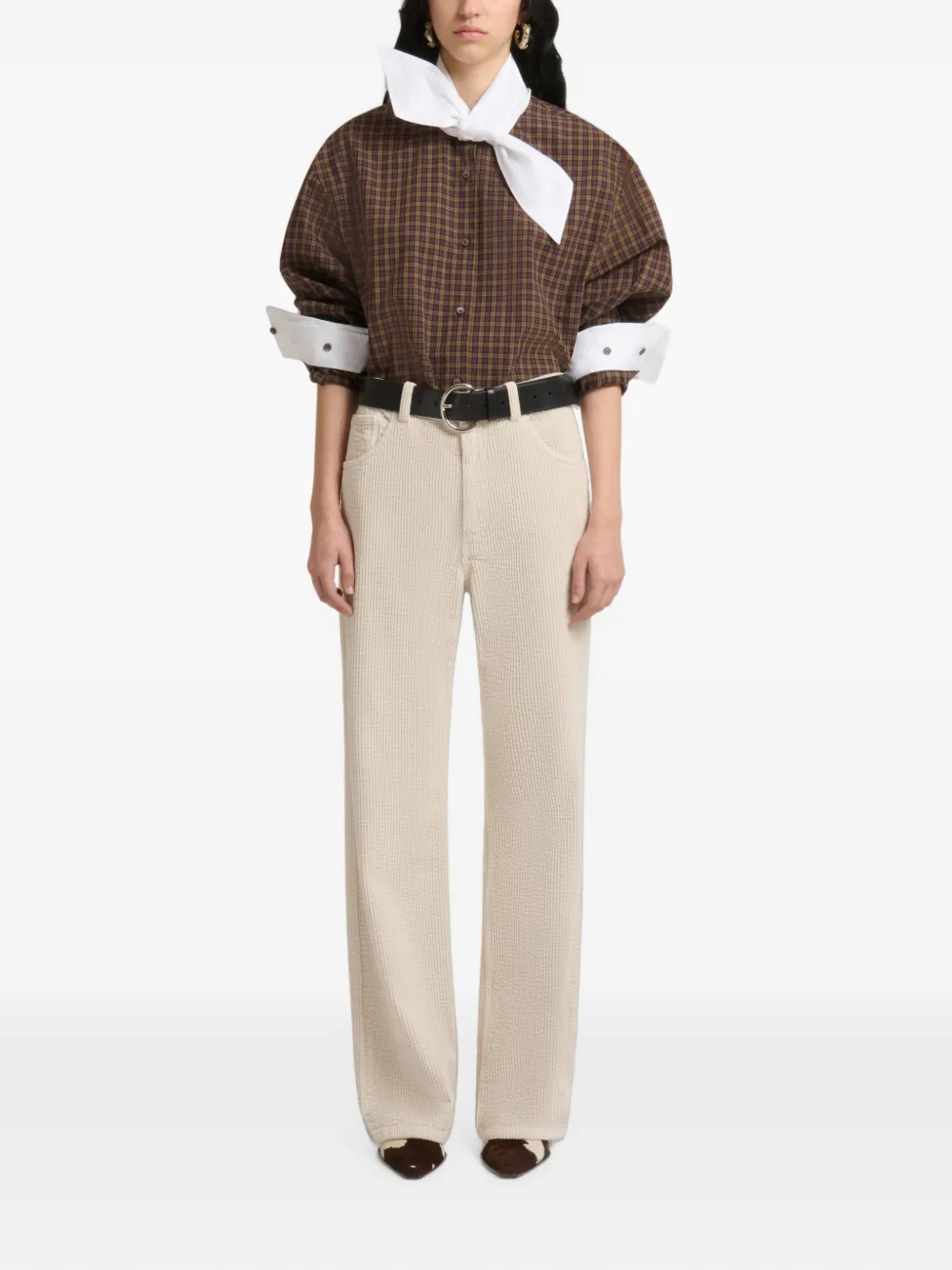 Marni Flared broek Beige