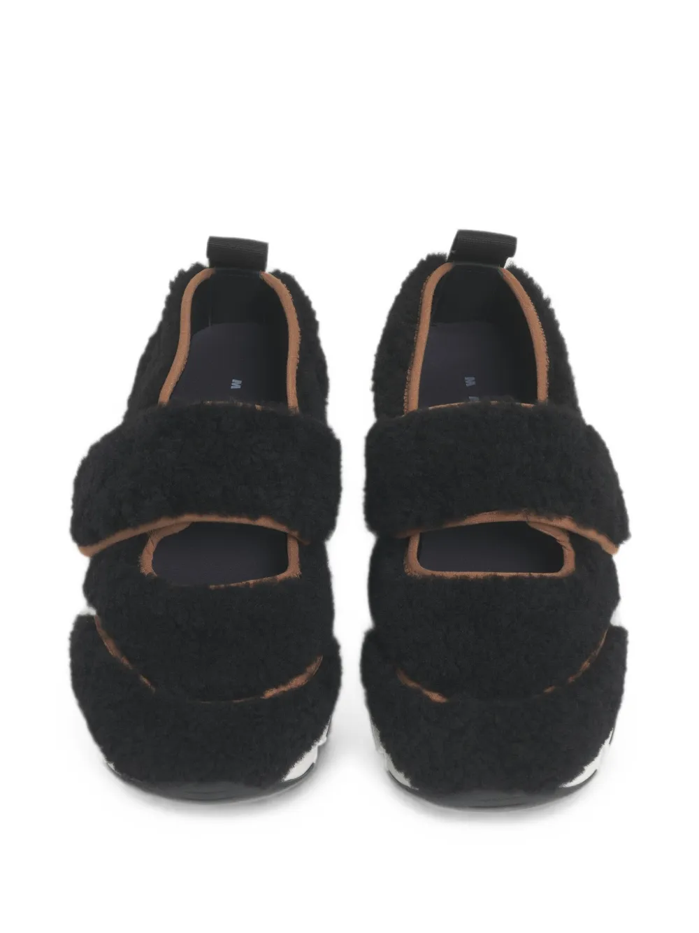 Marni Mary Jane lammy hardloop sneakers Zwart