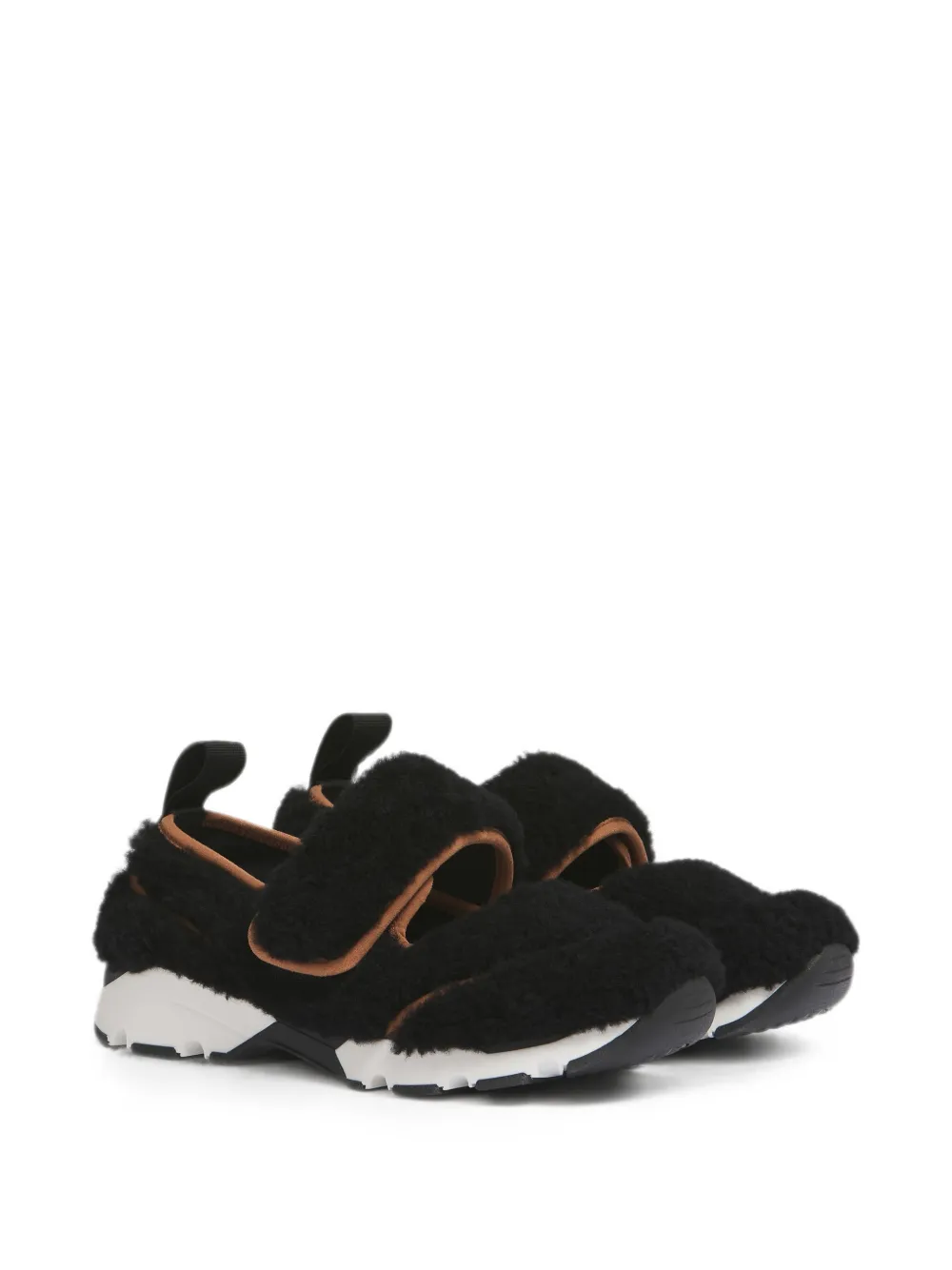 Marni Mary Jane lammy hardloop sneakers Zwart