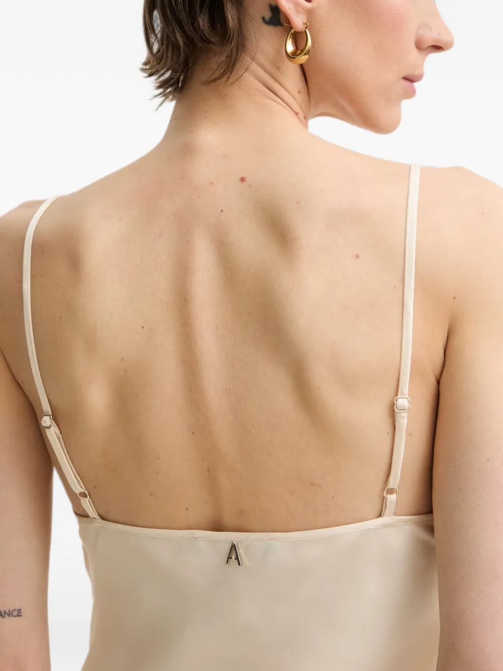 TWINSET Top met col en kanten afwerking Beige