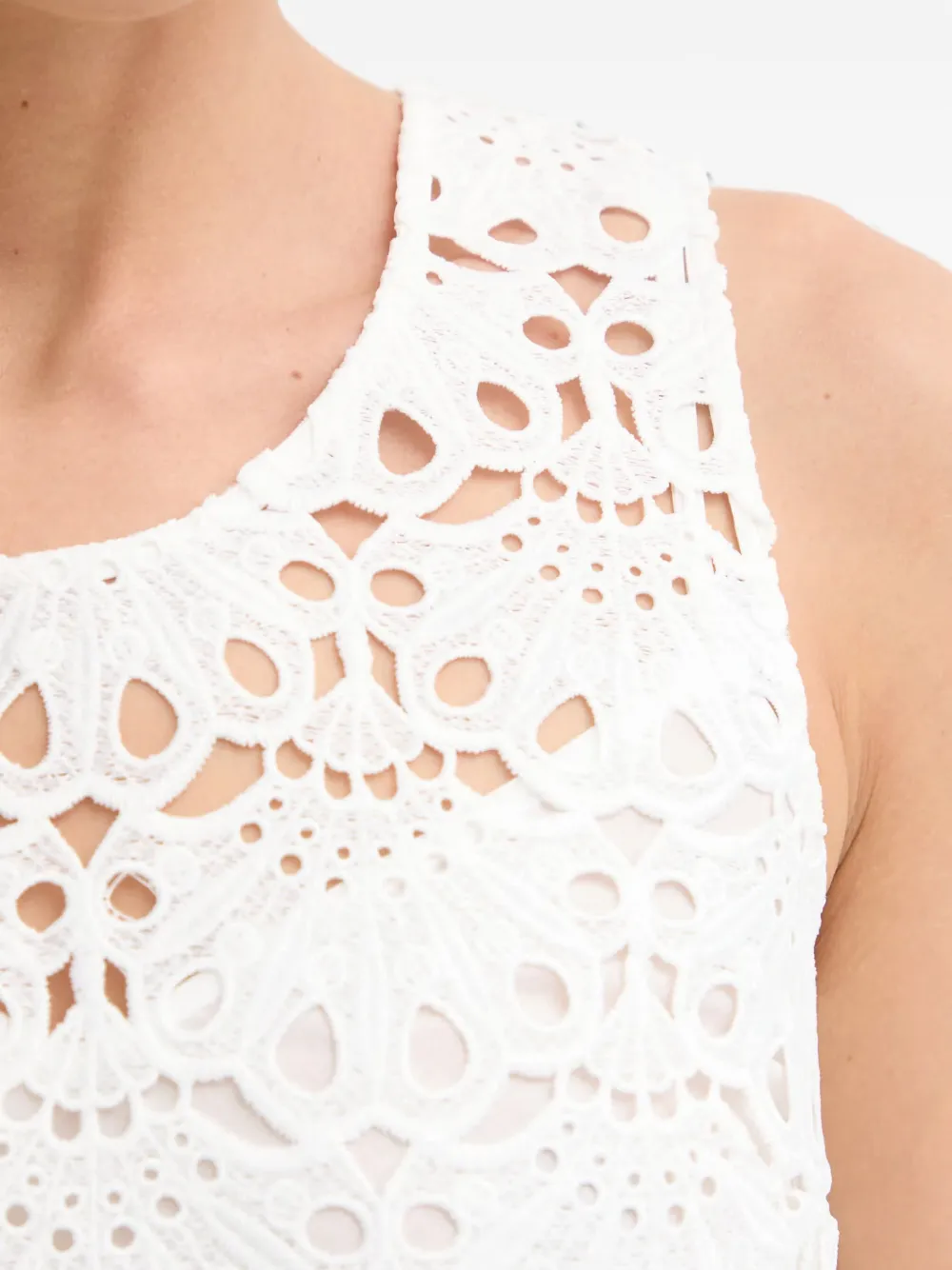 TWINSET Top met broderie anglaise afwerking Wit