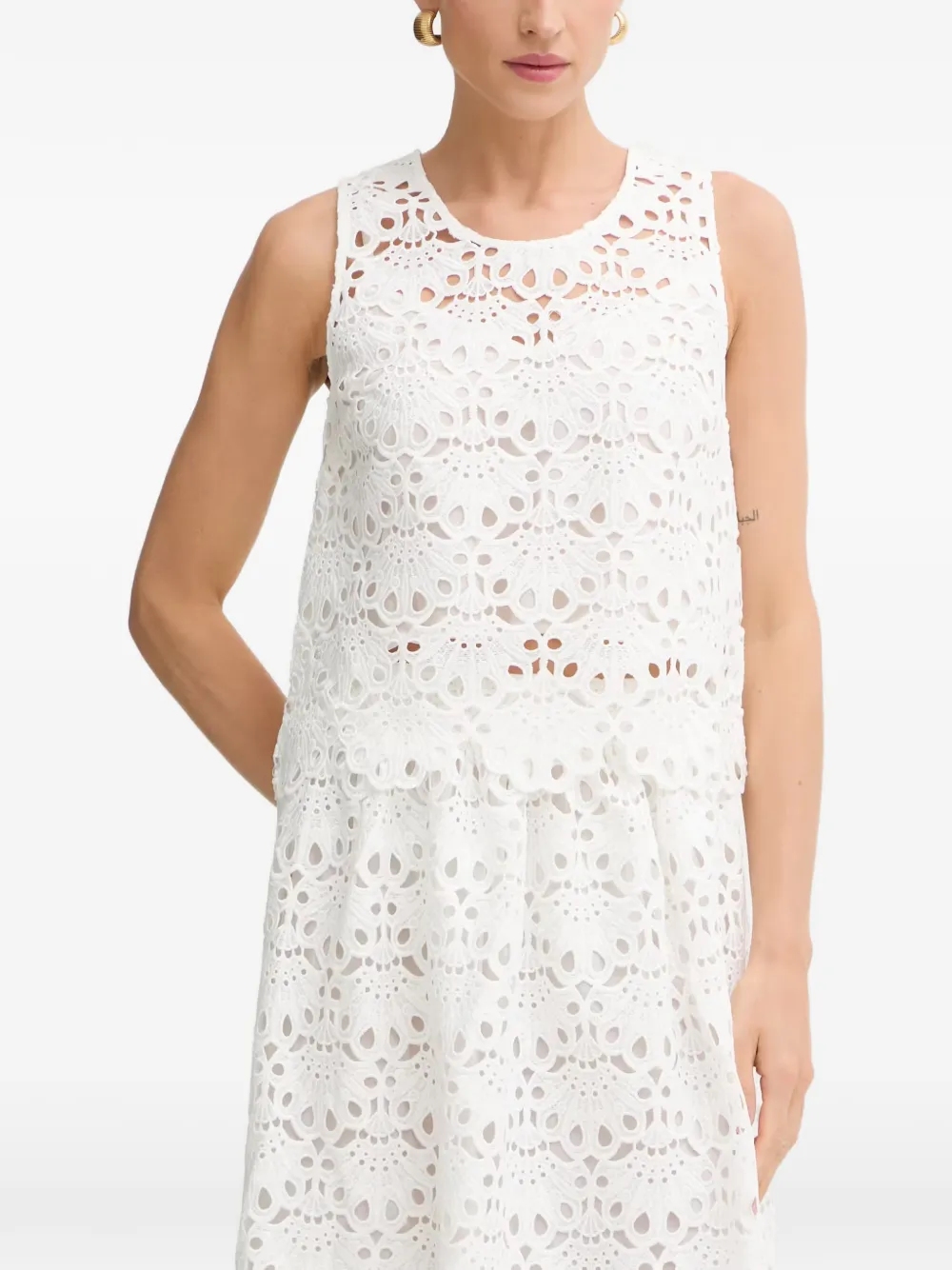 TWINSET broderie-anglaise top - Bianco