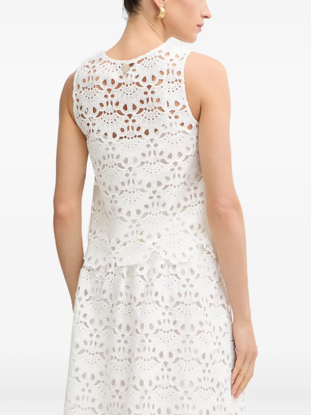 TWINSET Top met broderie anglaise afwerking Wit