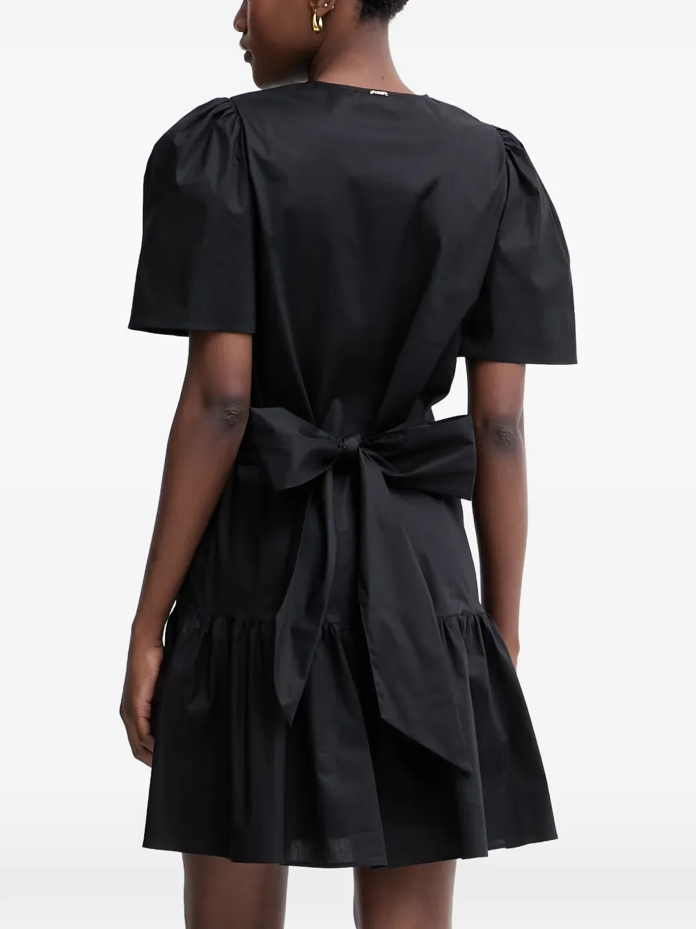 TWINSET Midi-jurk met pofmouwen Zwart
