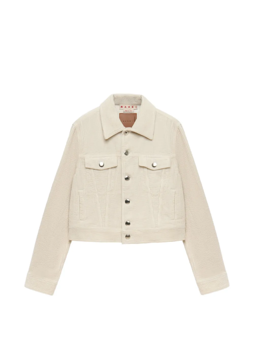 Marni Button-up ribfluwelen jack Beige
