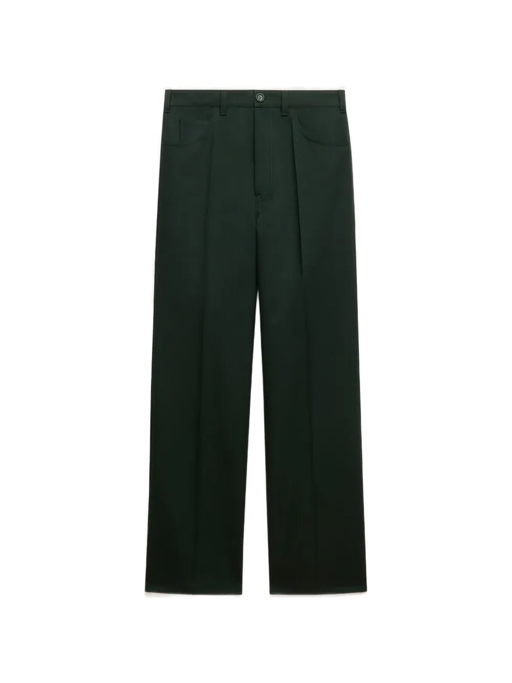 Marni pressed-crease straight-leg trousers - Verde