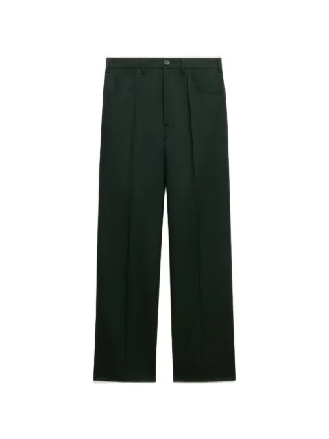 Marni deep green techno fabric trousers