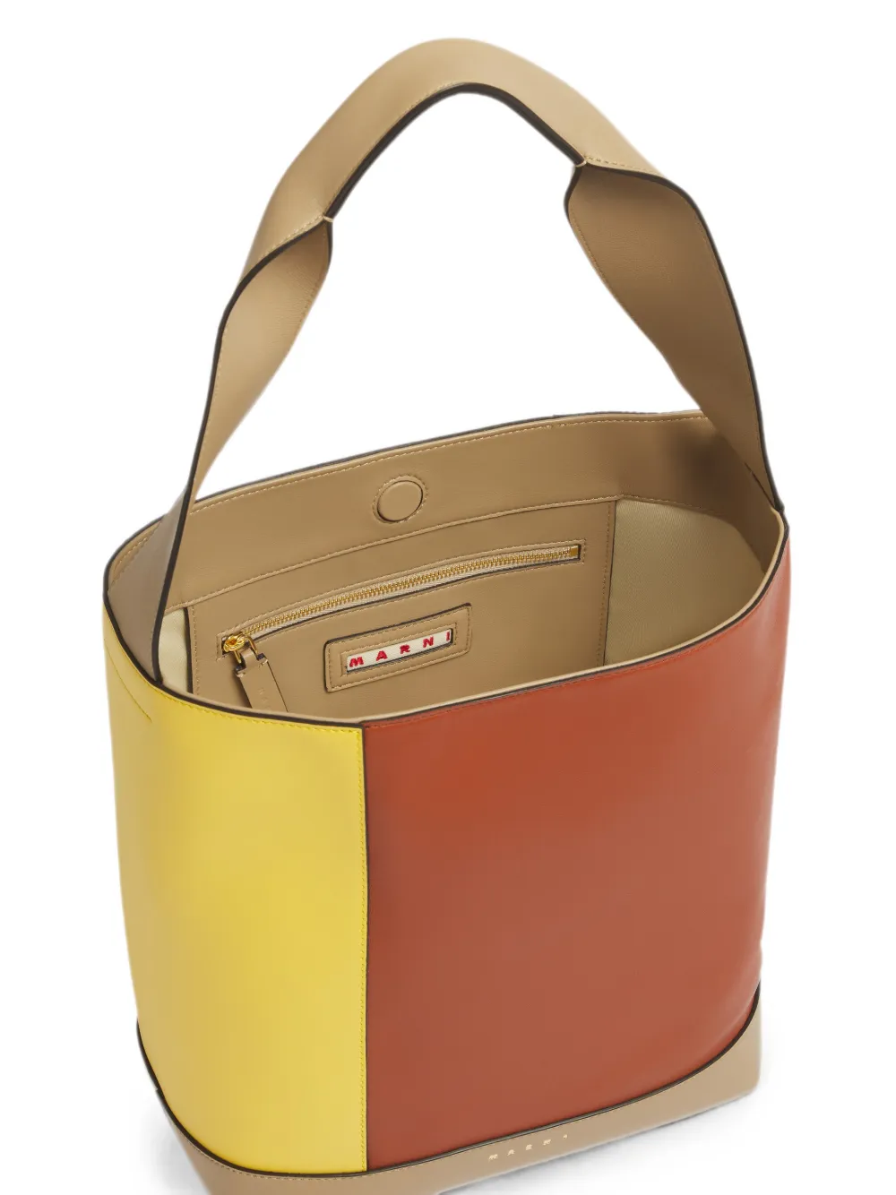 Marni Pod 2.0 leren tas Bruin