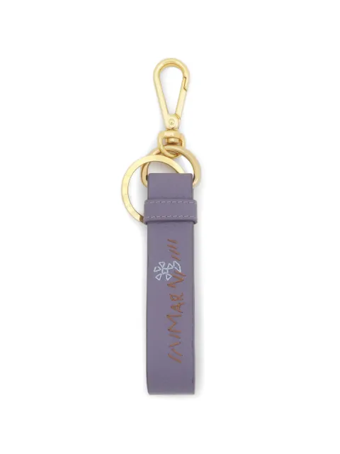 Marni purple leather keyring with Marni Mending