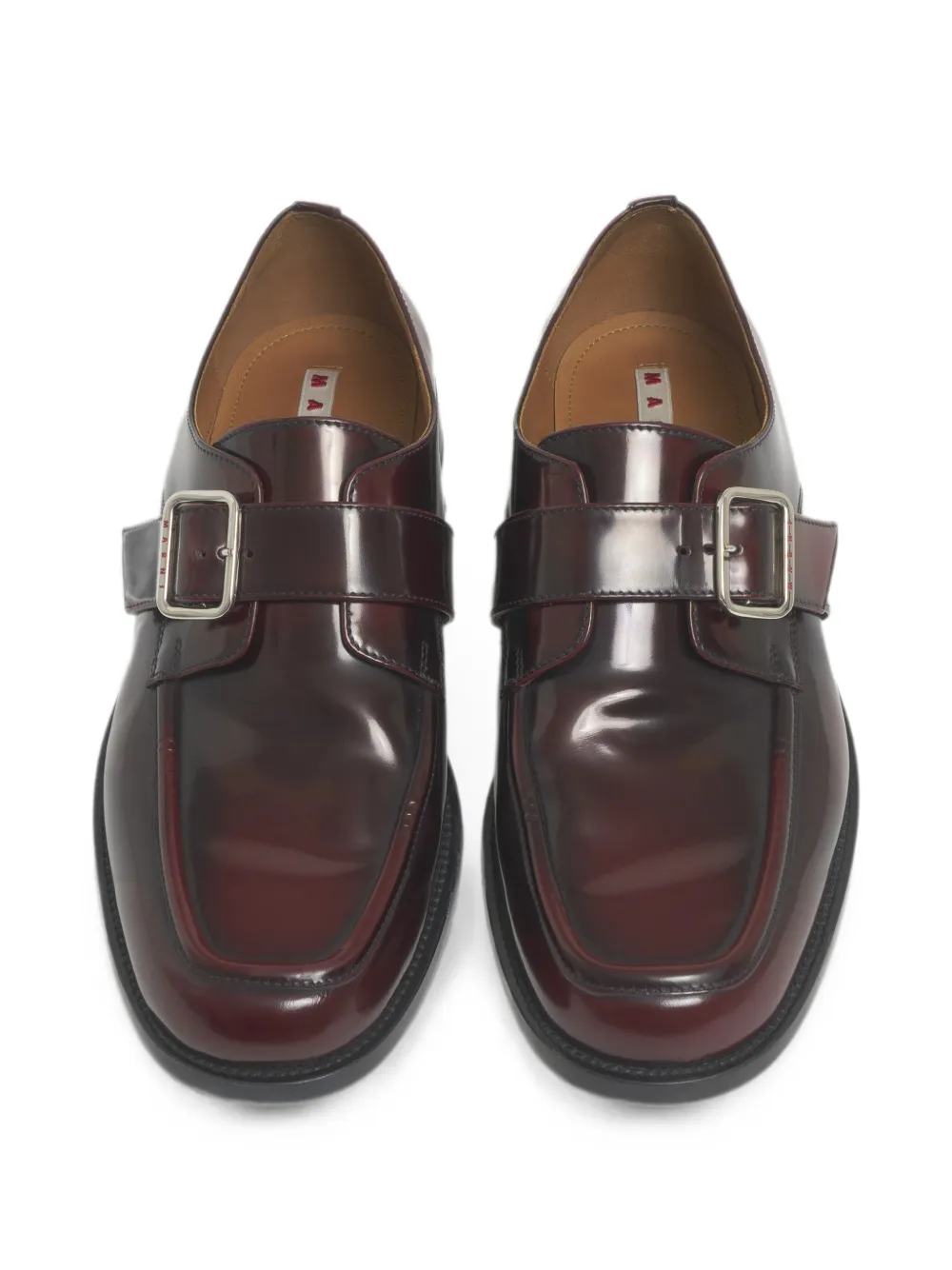 Marni Bambi leren gespschoenen Rood