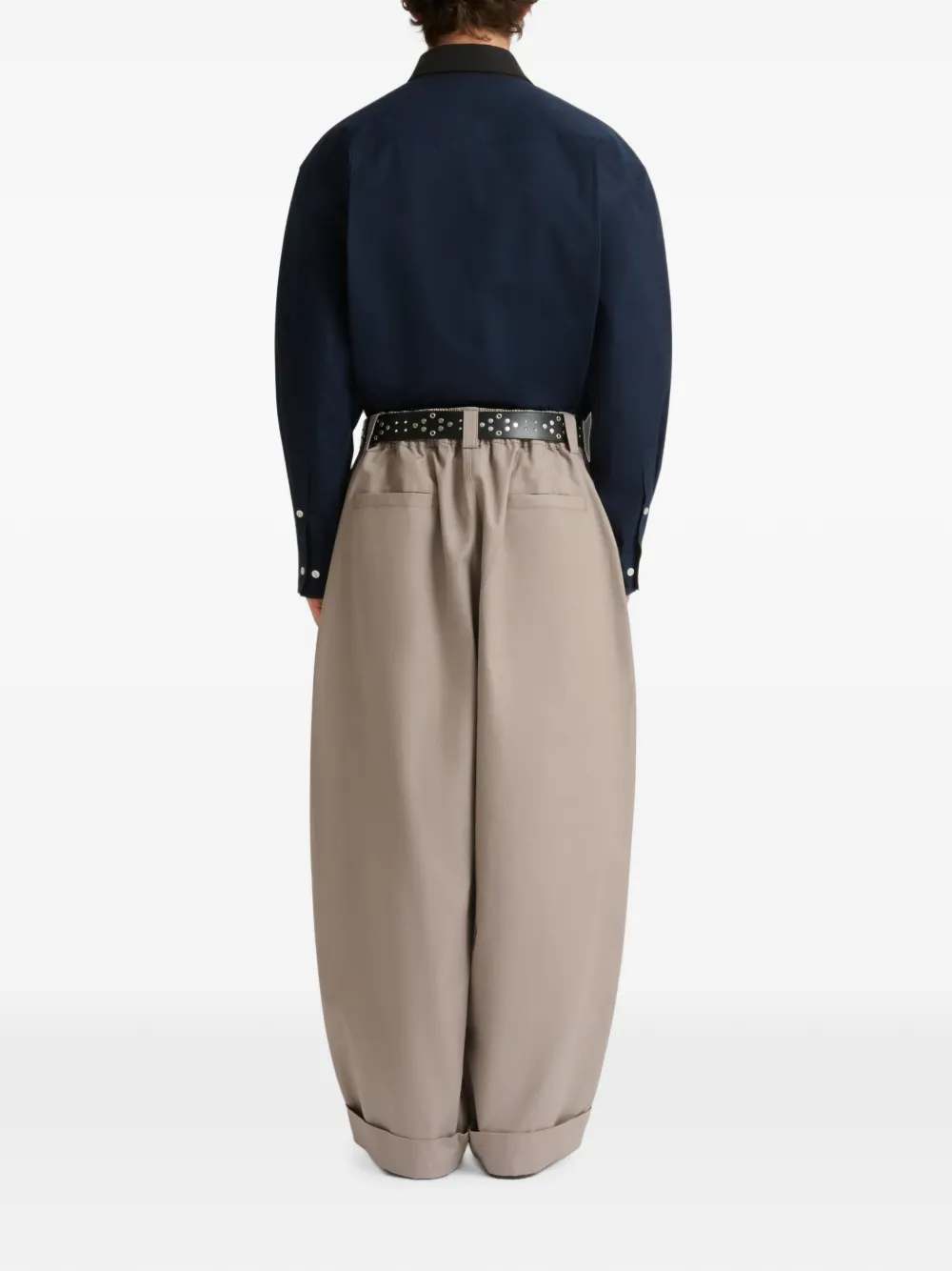 Marni Canvas plooibroek Grijs