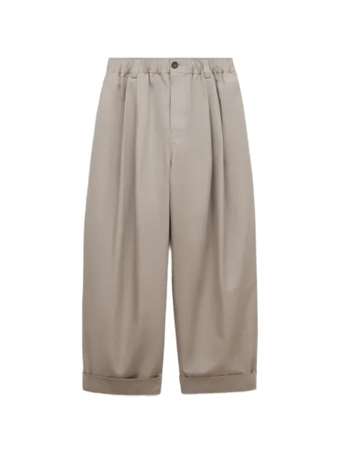 Marni grey canvas pants with pleats