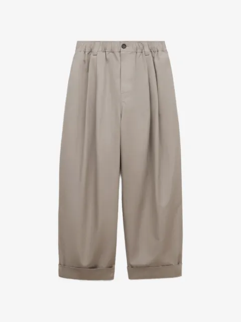 Marni grey canvas pants with pleats