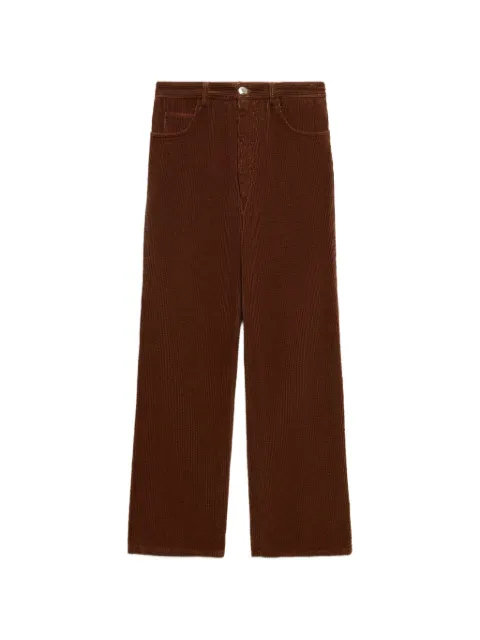Marni brown corduroy flared trousers