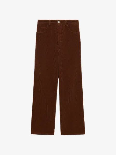 Marni brown corduroy flared trousers
