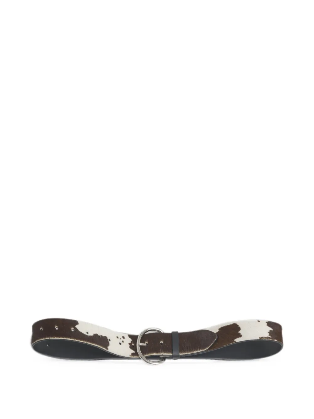 Marni White and Brown Cow-pony Hair Belt, view 2