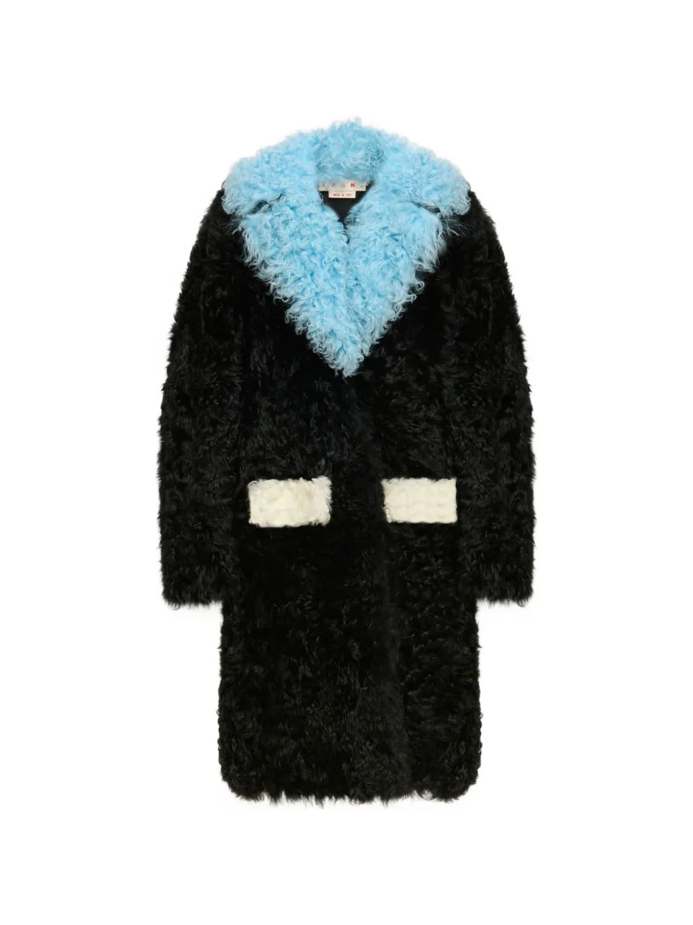 Marni Gitana shearling single-breasted coat - Schwarz