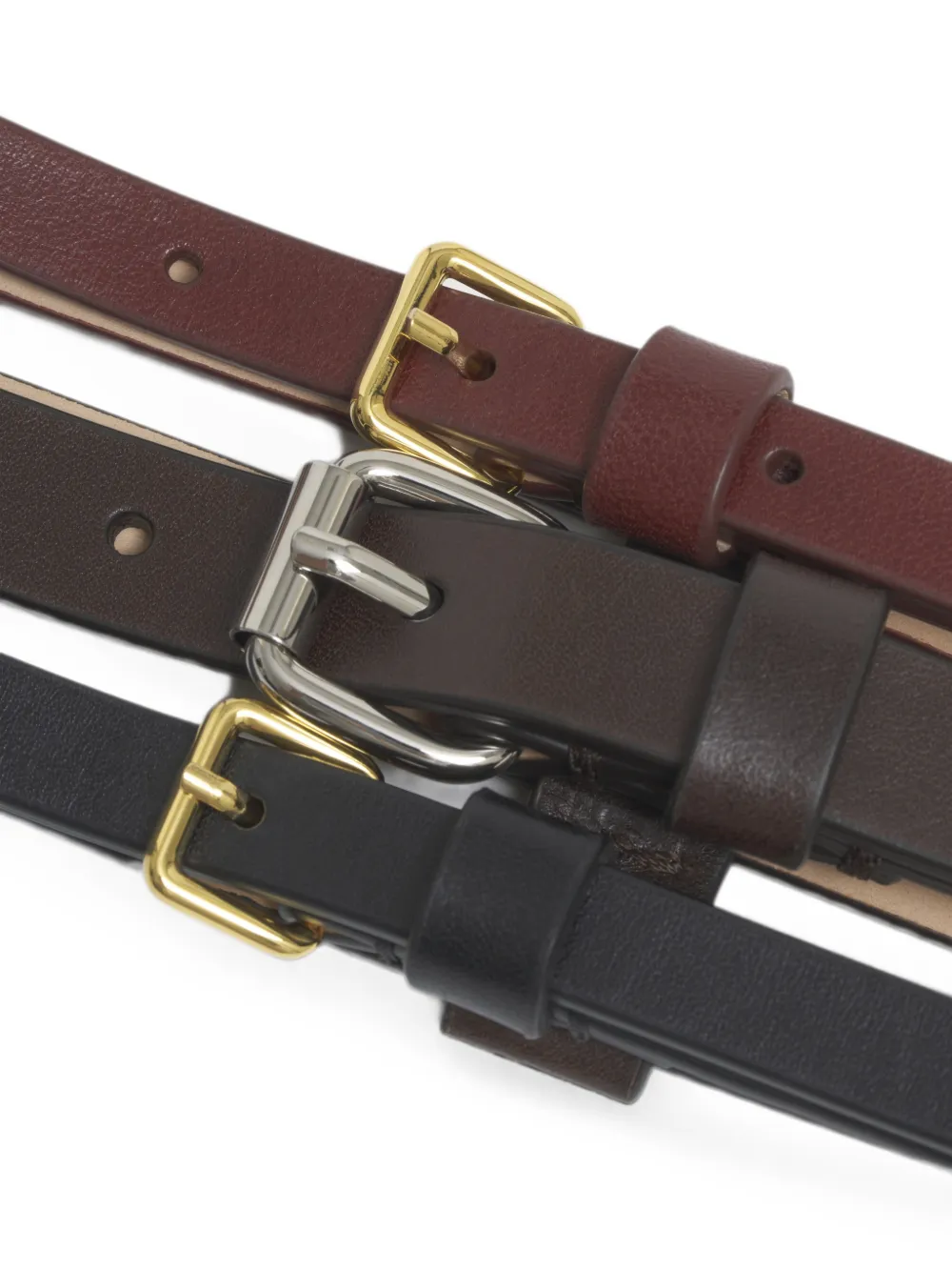 Marni Driestrengs leren riem Bruin