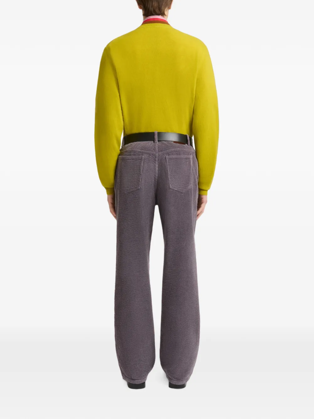 Marni Flared ribfluwelen broek Grijs