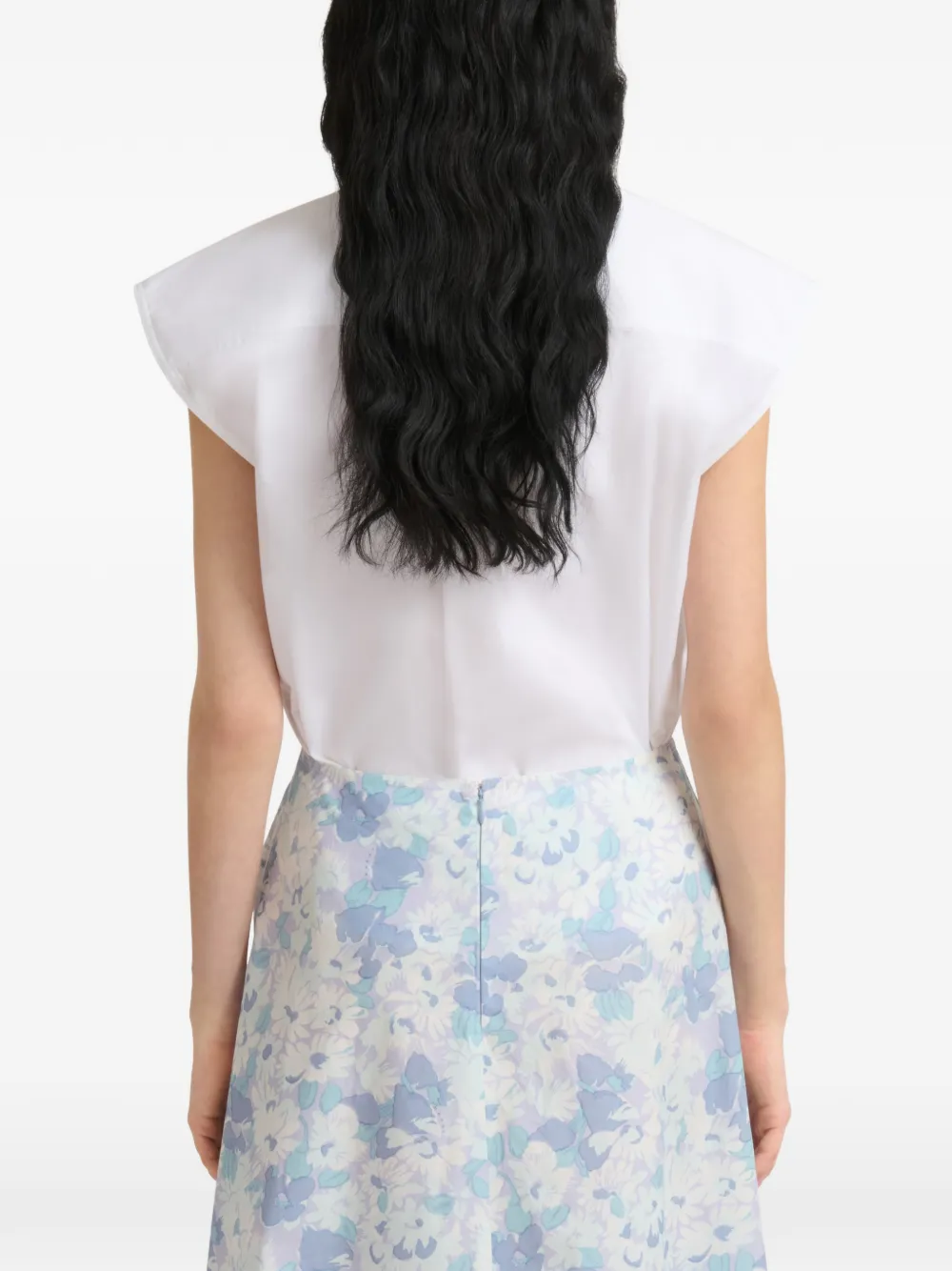 Marni Blouse met gestrikte hals Wit