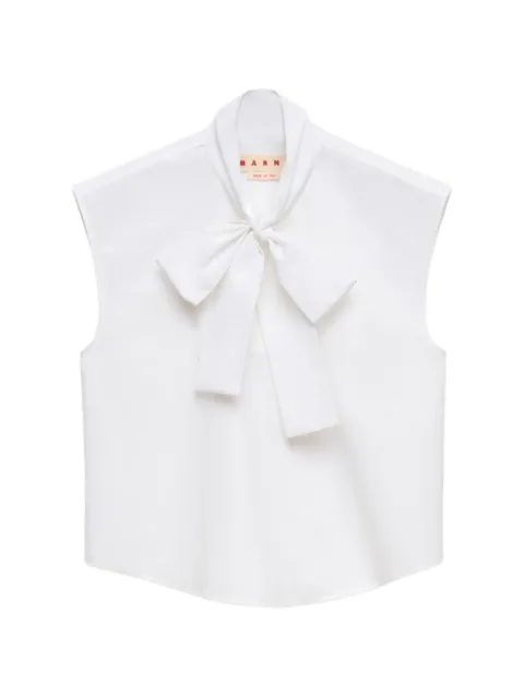 Marni tie-neck sleeveless blouse