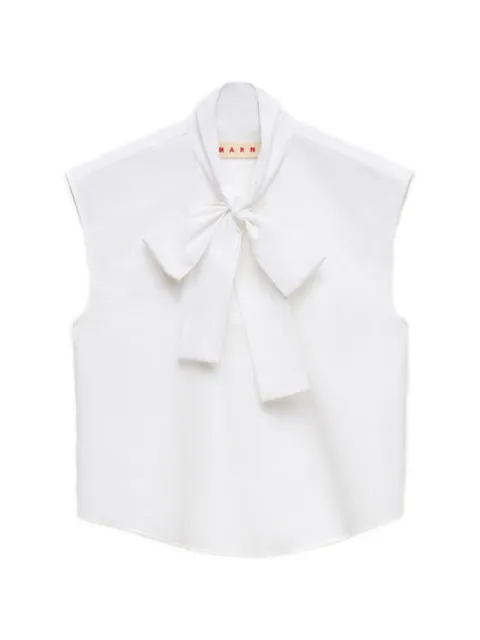 Marni tie-neck sleeveless blouse