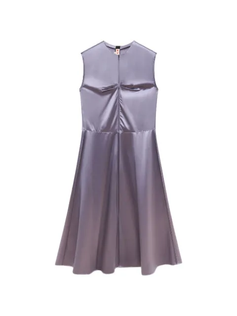 Marni satin sleeveless dress with contrast stitching