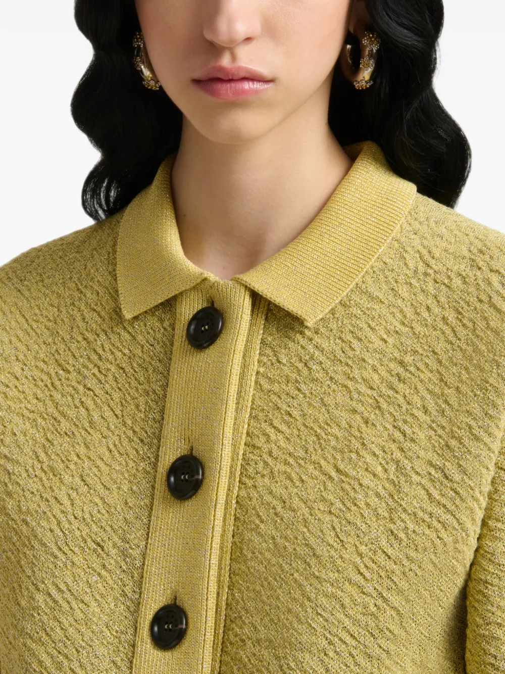 Marni Button-up vest Geel