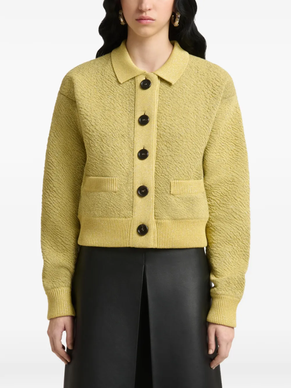 Marni Button-up vest Geel