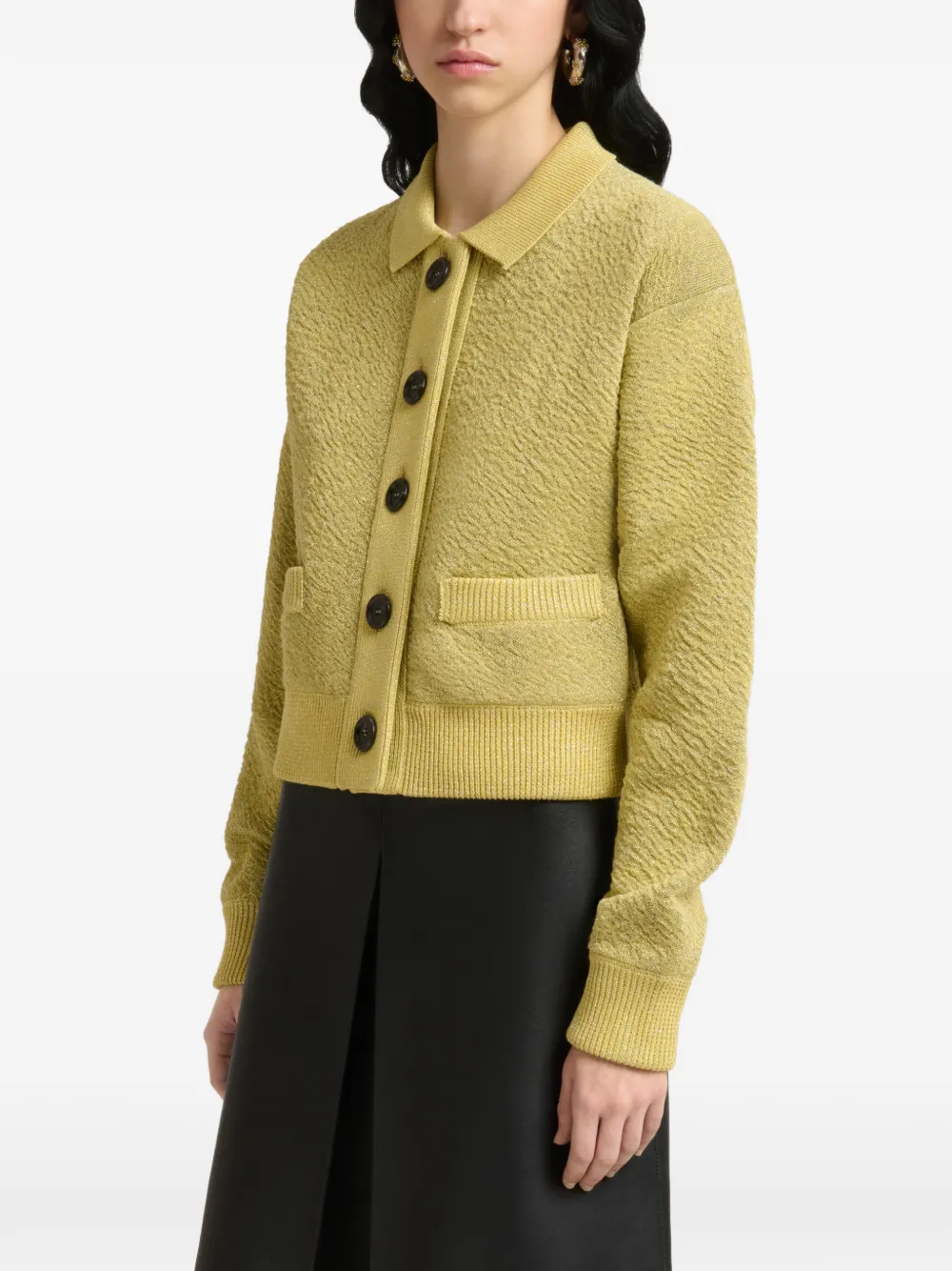 Marni Button-up vest Geel
