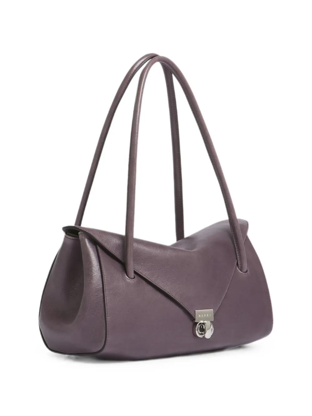 Marni E W leren schoudertas Paars