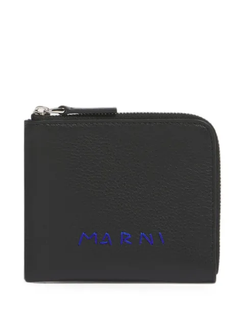 Marni logo-embroidered zip-around wallet