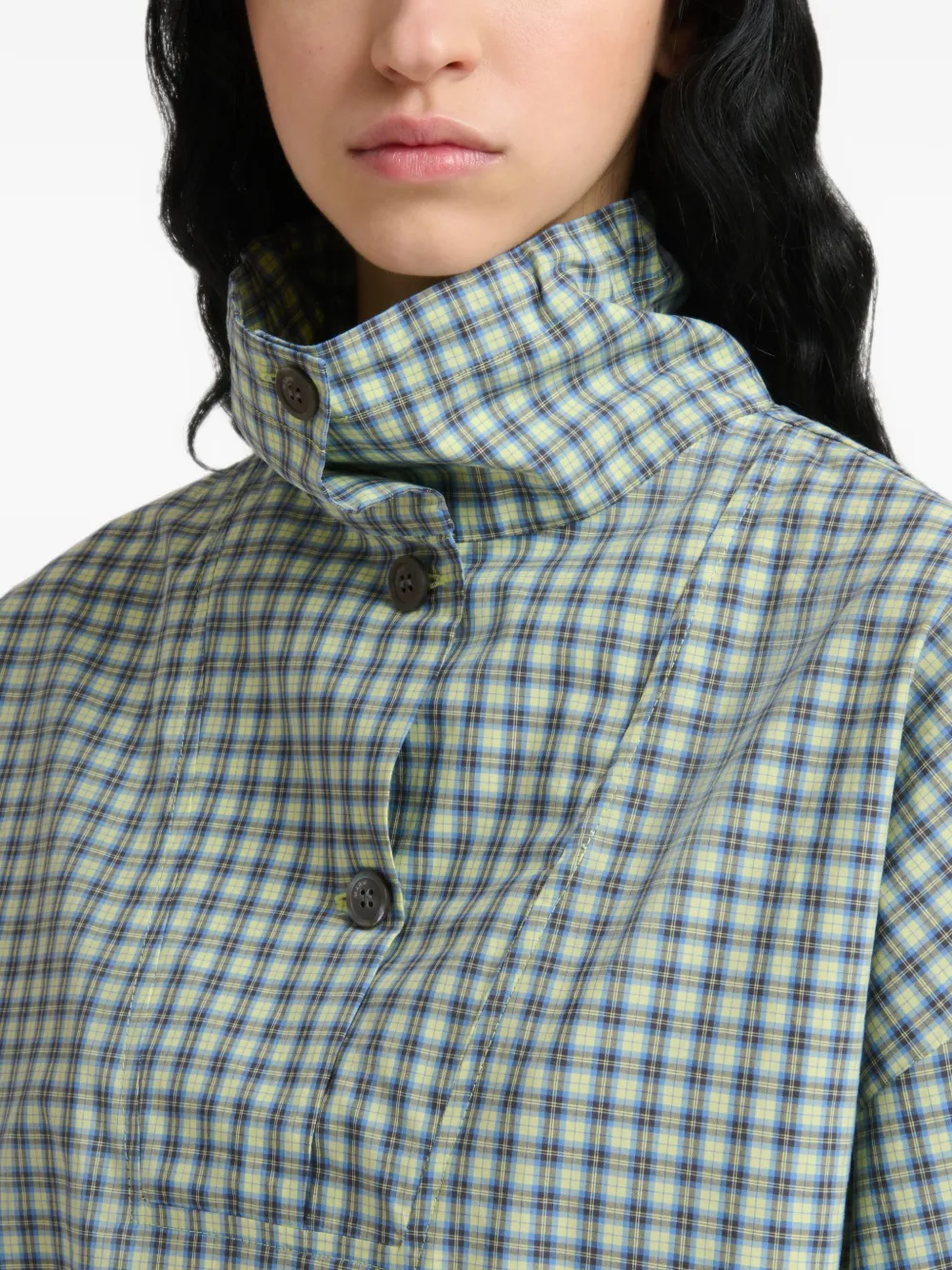 Marni Geruite rok met trekkoord Wit