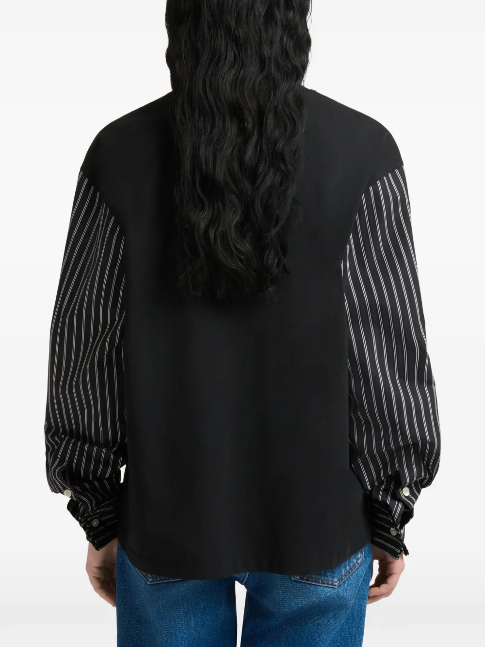 Marni T-shirt met gestreepte mouwen Zwart