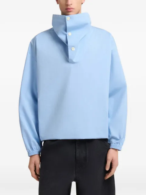 Marni poplin shirt with funnel neck