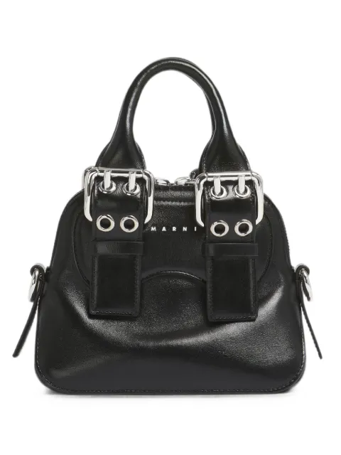Marni شنطة وسط صغيرة جلد سوداء