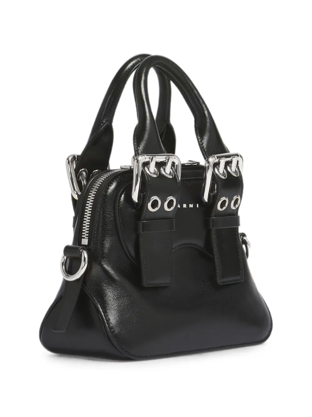 Marni Zwart leren mini-heuptas