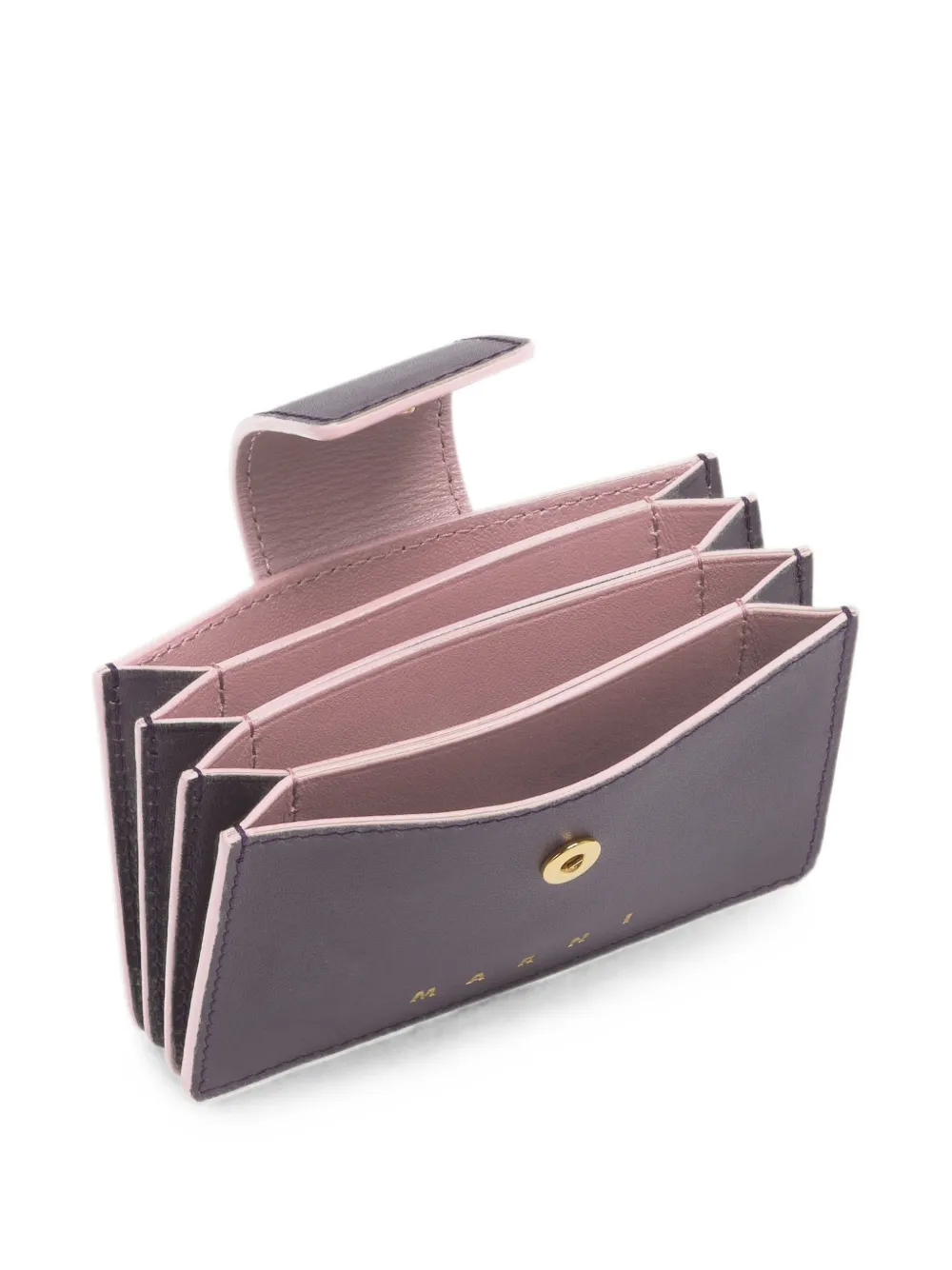 Marni Pasjeshouder met logoprint Paars