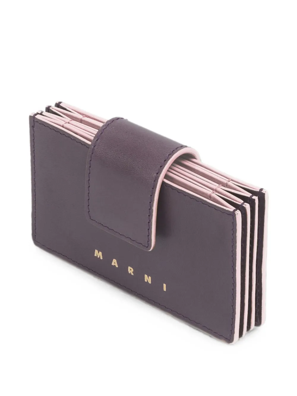 Marni Pasjeshouder met logoprint Paars
