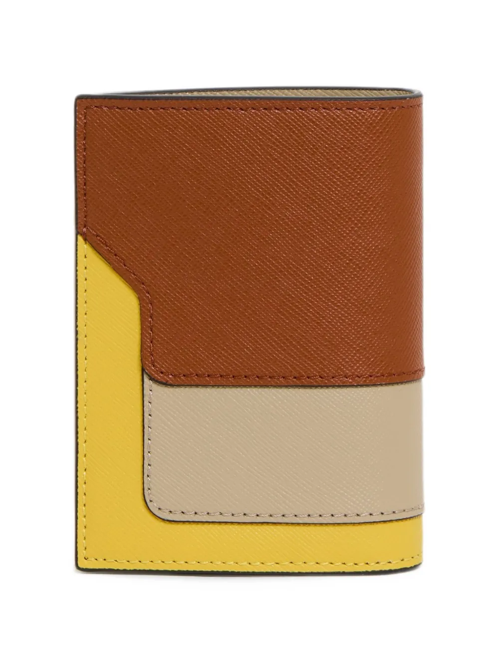 Marni Saffiano leren portemonnee Bruin