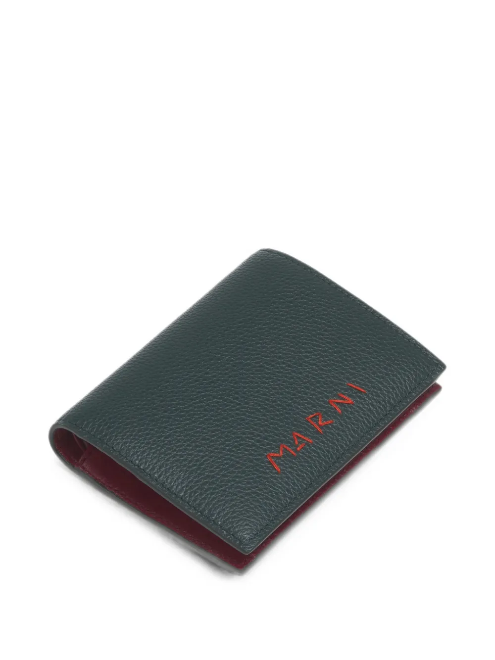 Marni Bifold portemonnee met logo Groen